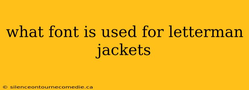what font is used for letterman jackets