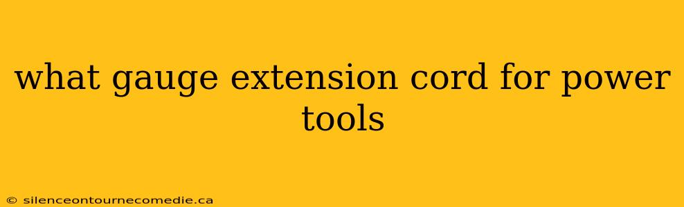 what gauge extension cord for power tools