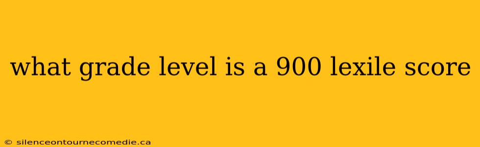 what grade level is a 900 lexile score