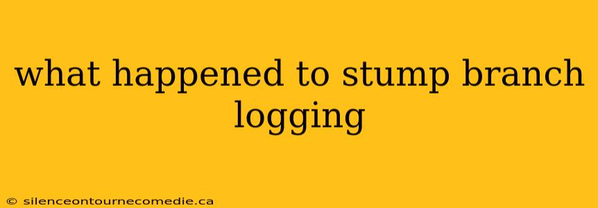 what happened to stump branch logging