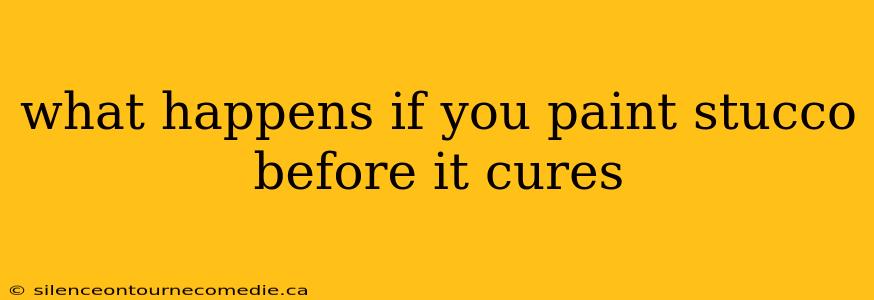 what happens if you paint stucco before it cures