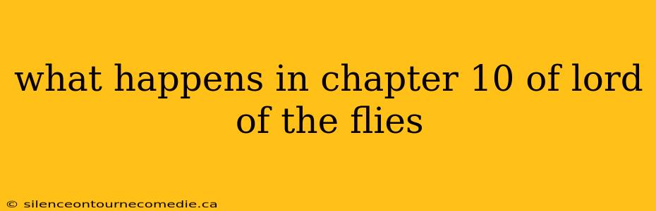 what happens in chapter 10 of lord of the flies