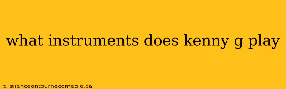 what instruments does kenny g play