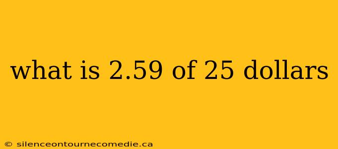 what is 2.59 of 25 dollars