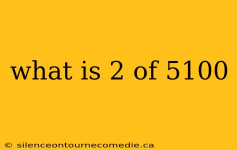 what is 2 of 5100