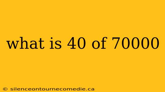 what is 40 of 70000