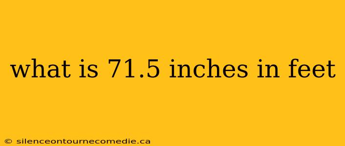 what is 71.5 inches in feet