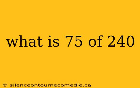 what is 75 of 240