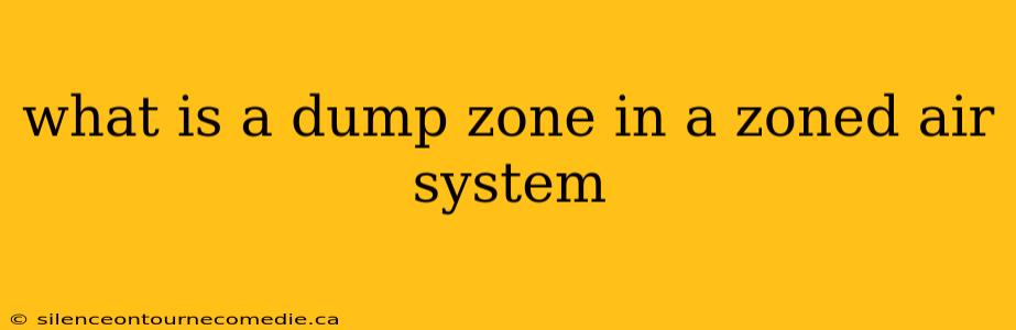what is a dump zone in a zoned air system