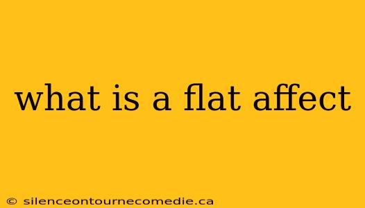 what is a flat affect