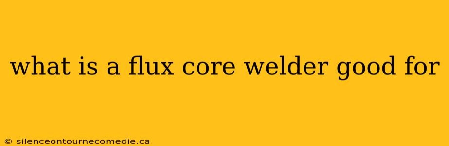 what is a flux core welder good for