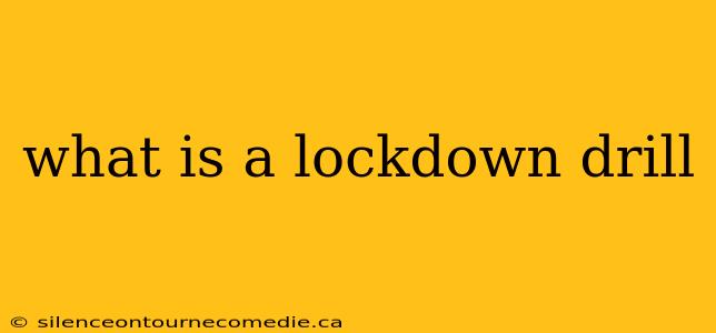 what is a lockdown drill