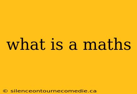 what is a maths