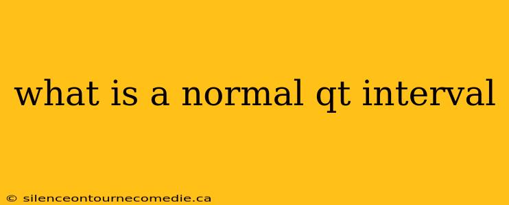 what is a normal qt interval