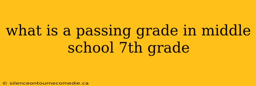 what is a passing grade in middle school 7th grade