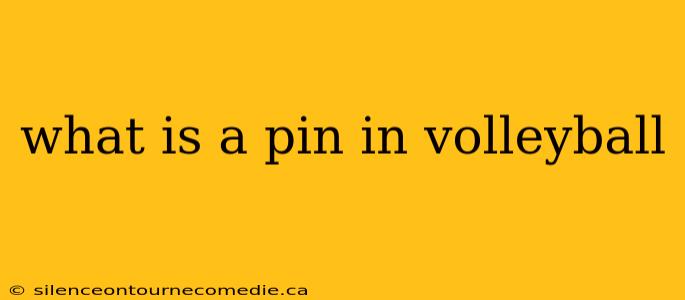 what is a pin in volleyball