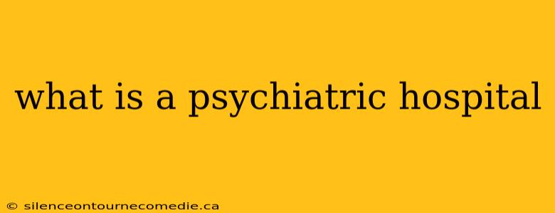what is a psychiatric hospital