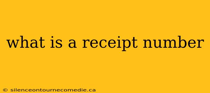 what is a receipt number