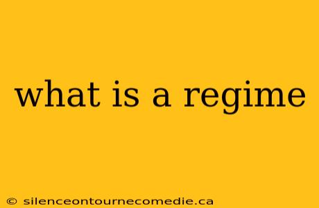 what is a regime
