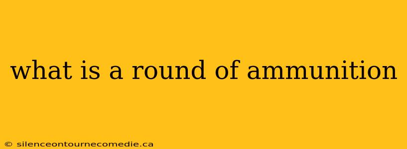 what is a round of ammunition