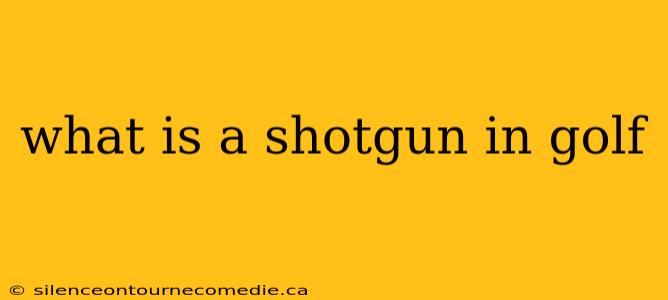 what is a shotgun in golf