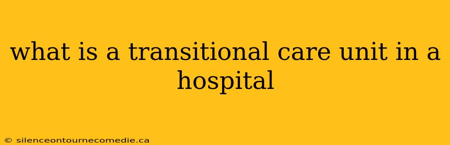 what is a transitional care unit in a hospital