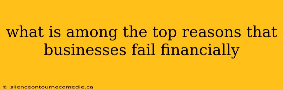 what is among the top reasons that businesses fail financially