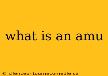 what is an amu