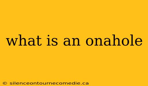 what is an onahole