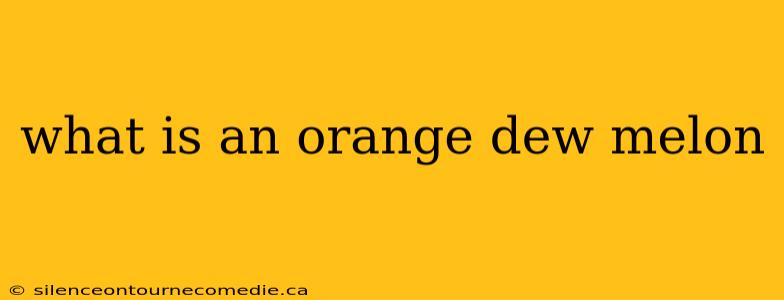 what is an orange dew melon