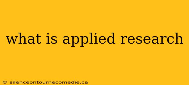 what is applied research