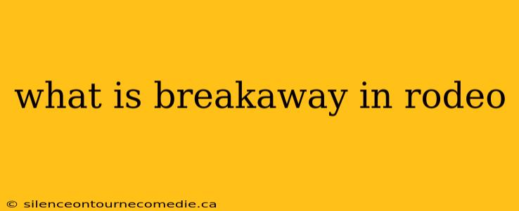 what is breakaway in rodeo