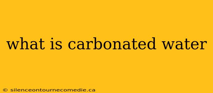 what is carbonated water