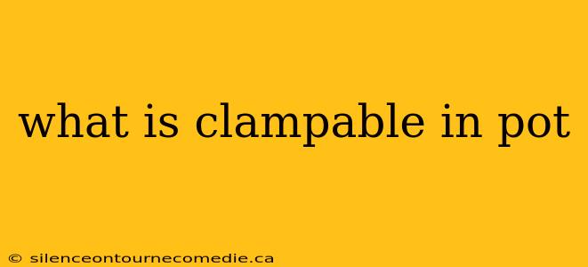 what is clampable in pot