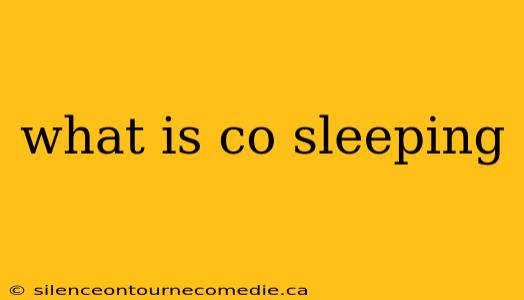 what is co sleeping