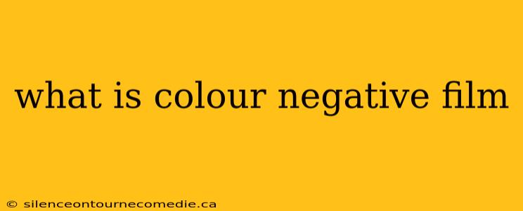 what is colour negative film
