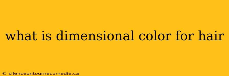 what is dimensional color for hair