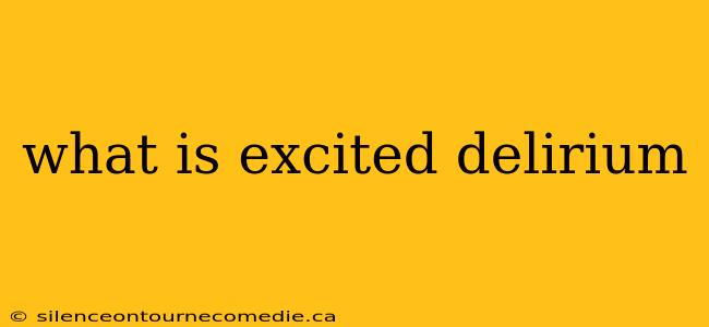 what is excited delirium