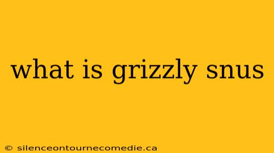 what is grizzly snus