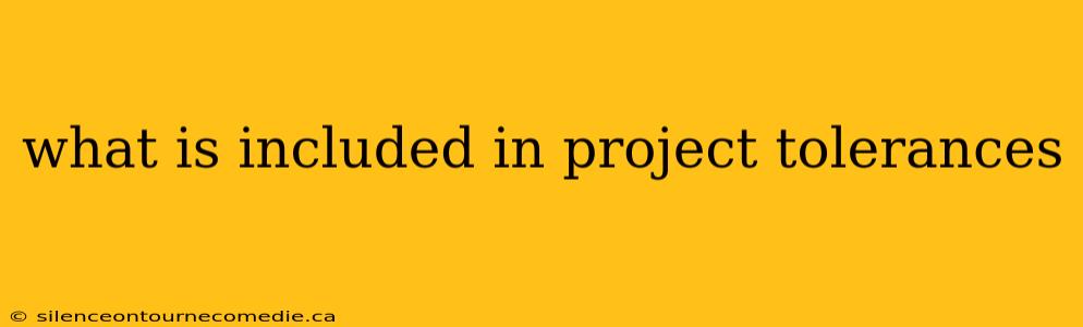 what is included in project tolerances