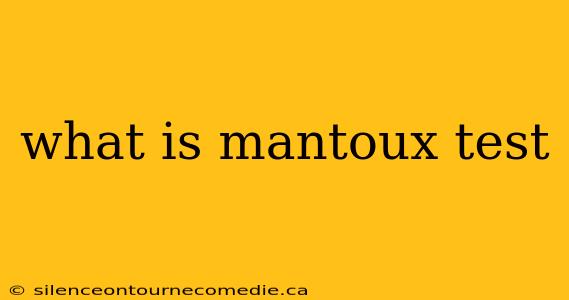 what is mantoux test