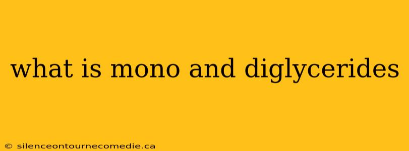 what is mono and diglycerides