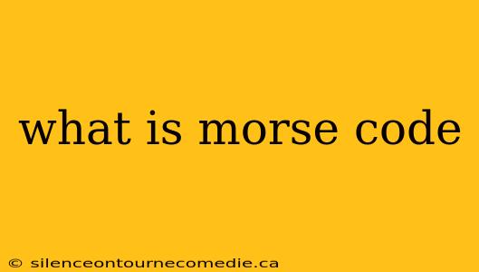 what is morse code