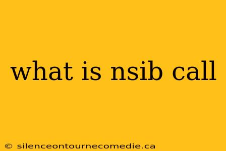 what is nsib call