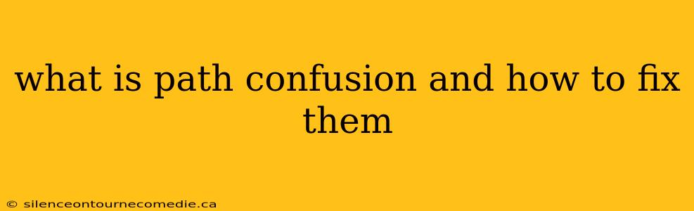 what is path confusion and how to fix them