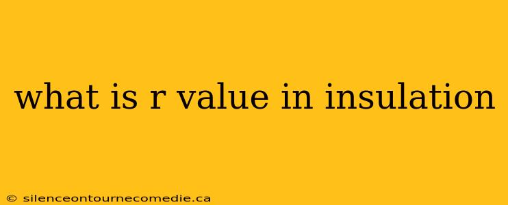 what is r value in insulation