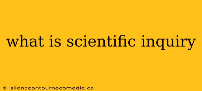 what is scientific inquiry