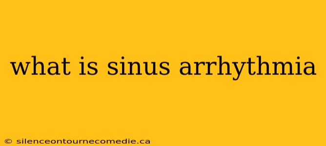 what is sinus arrhythmia