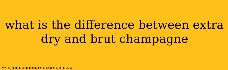 what is the difference between extra dry and brut champagne