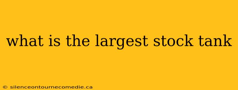 what is the largest stock tank